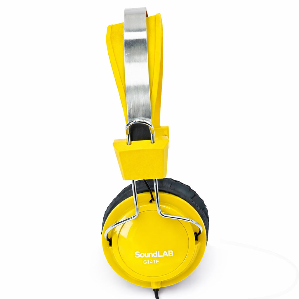 Comfort Digital Stereo Yellow Headphones with Single 1.5m Lead