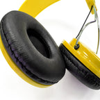 Comfort Digital Stereo Yellow Headphones with Single 1.5m Lead
