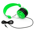 Comfort Digital Stereo Green Headphones with Single 1.5m Lead