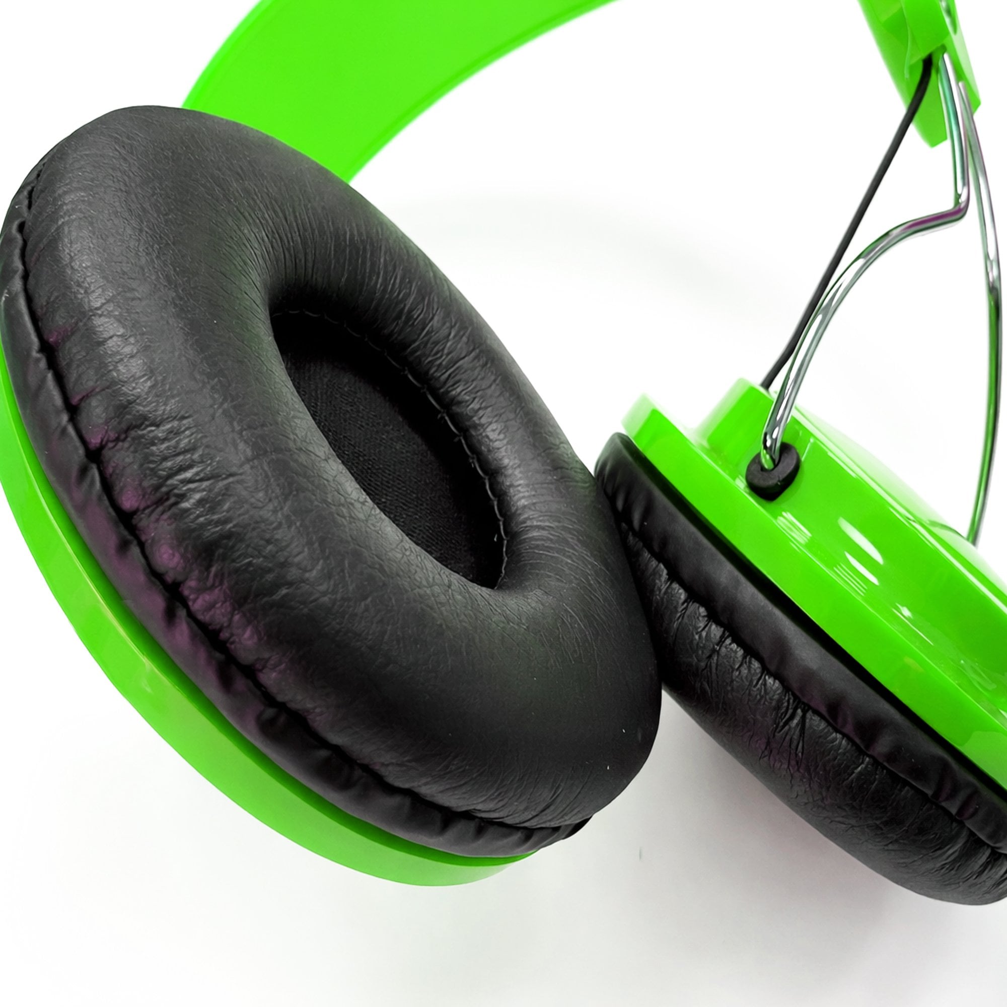 Comfort Digital Stereo Green Headphones with Single 1.5m Lead