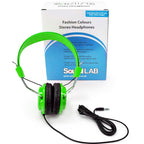 Comfort Digital Stereo Green Headphones with Single 1.5m Lead