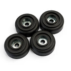 Black Rubber Feet with Integral Steel Wash inc Fixing Screws - Set of 4