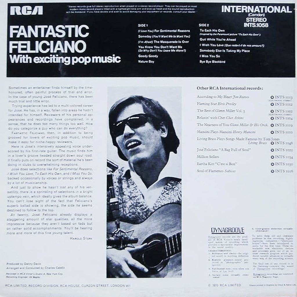 Fantastic Feliciano – The Voice and Guitar of José Feliciano (RCA, 1970)