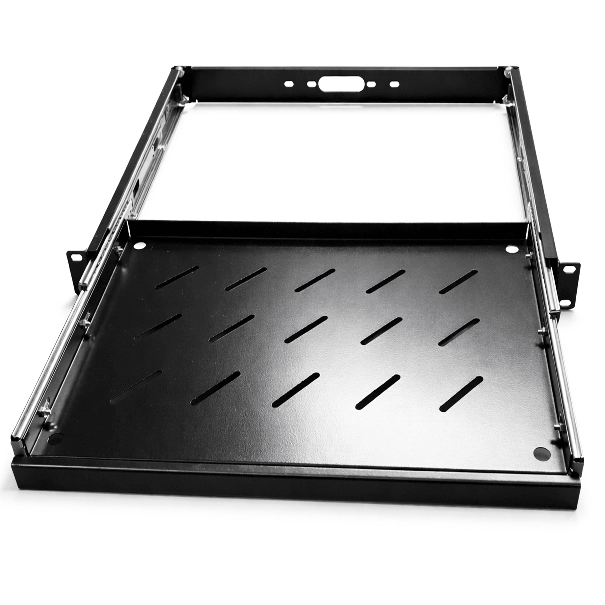 1u 19-inch Rack Mount Sliding Tray Perforated Base