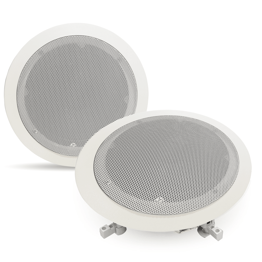 Pair Of 100v Line Ceiling Speaker Quick-Fit 5.25"