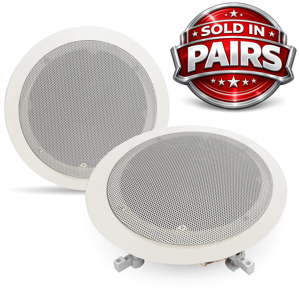 Pair Of 100v Line Ceiling Speaker Quick-Fit 5.25"