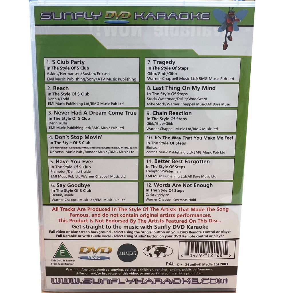 Karaoke DVD Steps S Club - Full Video / Blue Options - All Region