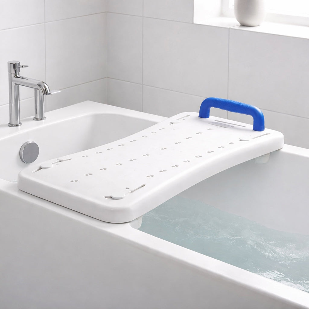 Width Adjustable Bath Board with Integral Handle