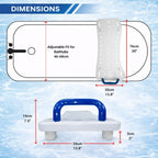 Width Adjustable Bath Board with Integral Handle