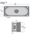 Compact Speaker Driver Oval 5w Max 4 Ohm