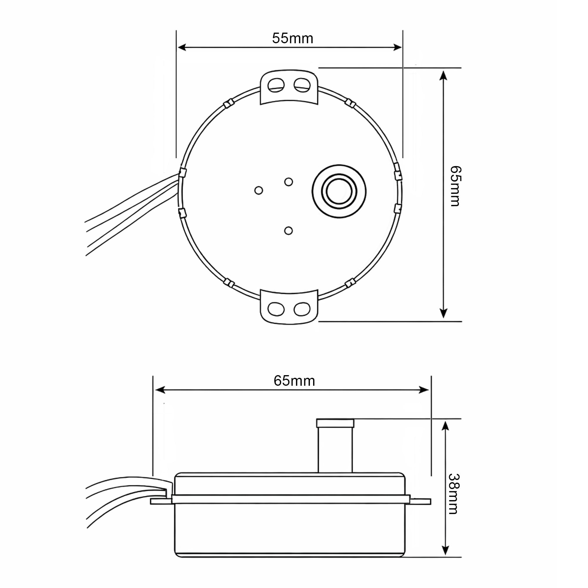 4W 36 RPM CW/CCW Replacement Motor