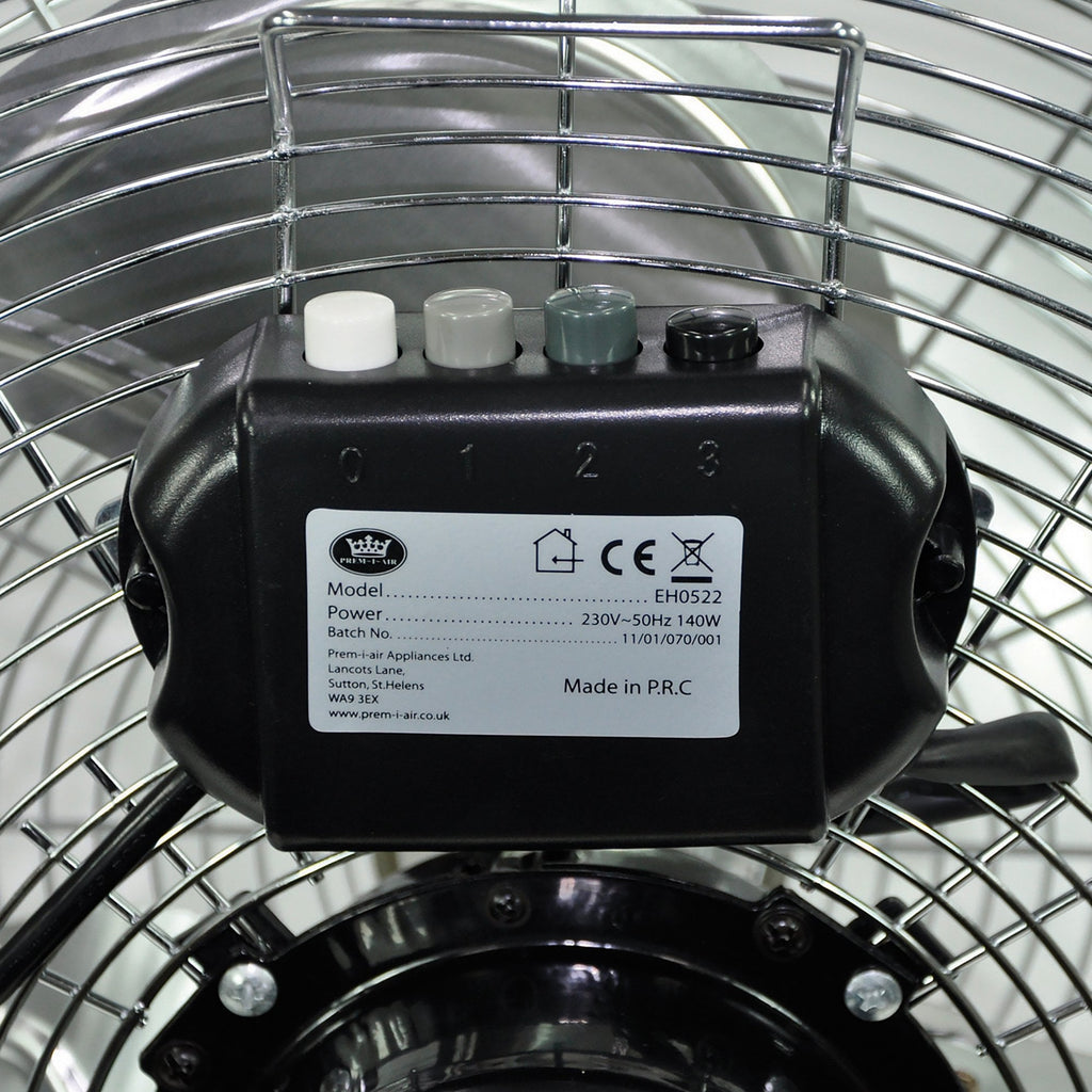 18" Chrome High Velocity Industrial 3 Speed Floor Fan
