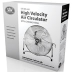 18" Chrome High Velocity Industrial 3 Speed Floor Fan