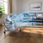 18" Chrome High Velocity Industrial 3 Speed Floor Fan