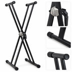 Double X Frame Keyboard Stand with Tooth Lock Adjustment