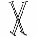 Double X Frame Keyboard Stand with Tooth Lock Adjustment