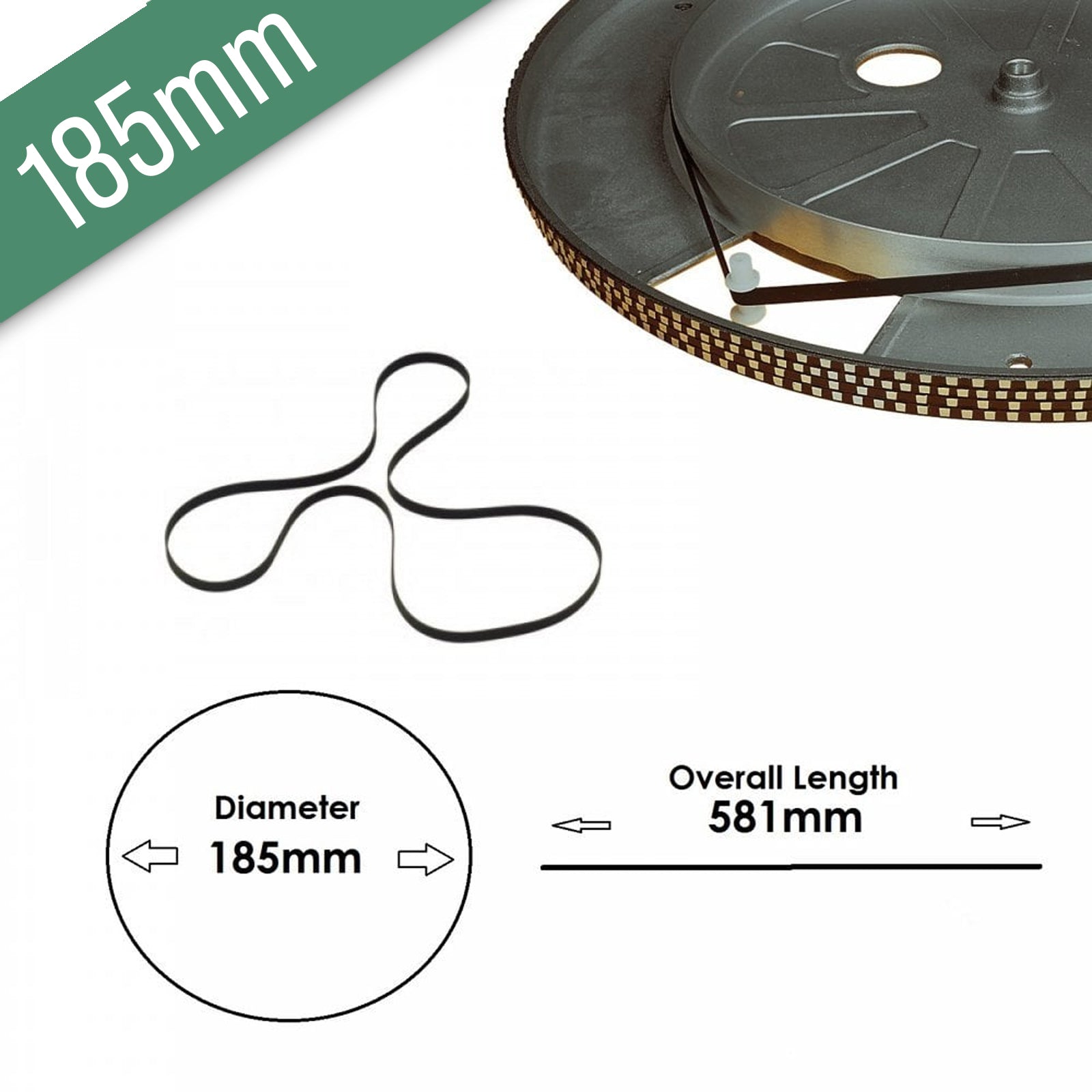 Replacement Turntable Record Player Drive Belts 121mm to 210mm