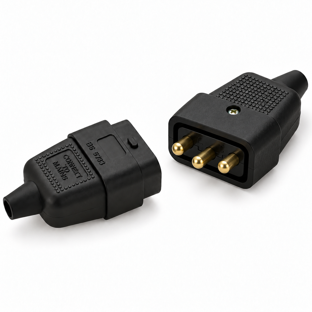 3 Way 10 A In-line Impact Resistant Mains Connector
