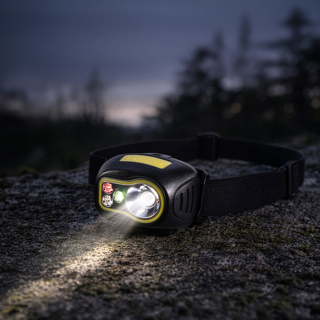 3W XPE LED Head Torch - Headband for Potholing Building Sites etc