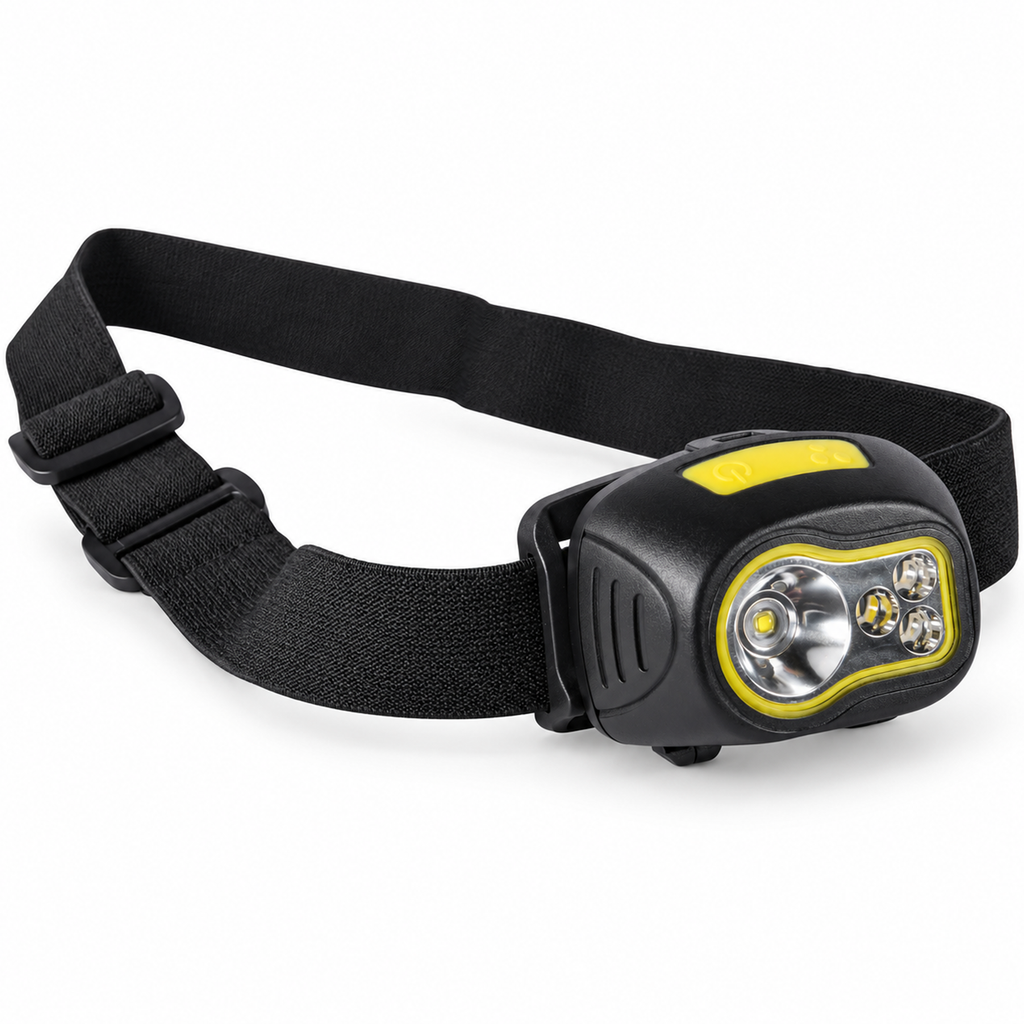 3W XPE LED Head Torch - Headband for Potholing Building Sites etc