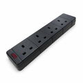 Rewirable 4 Gang Trailing UK Mains Socket