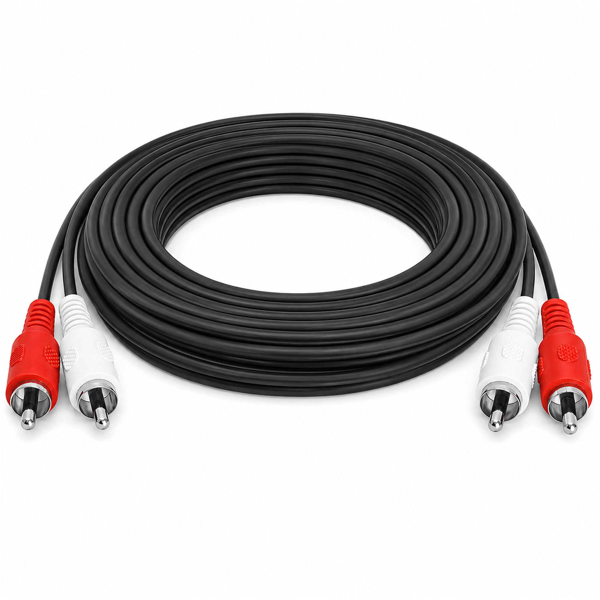 Twin RCA Phono Red White Cable Male to Male Shielded Audio Lead