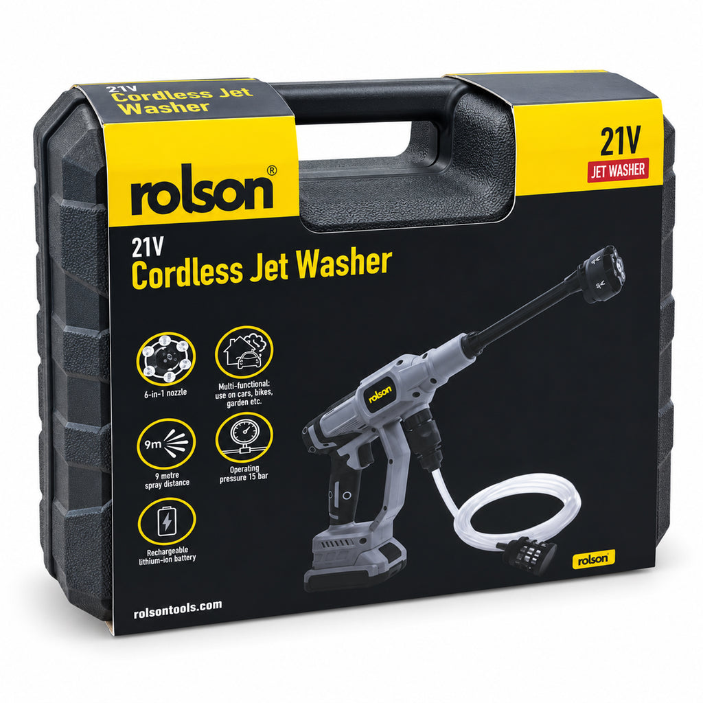 21V Cordless Power Jet Washer 15 Bar