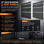 High Quality 19" Rack Mount Blacking & Vented Panels