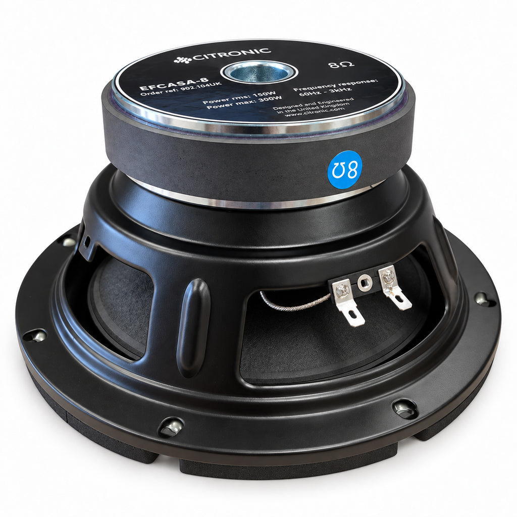 Full Range 8" Chassis Speaker 150W RMS 8 Ohm Woofer
