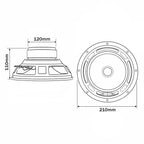 Full Range 8" Chassis Speaker 150W RMS 8 Ohm Woofer