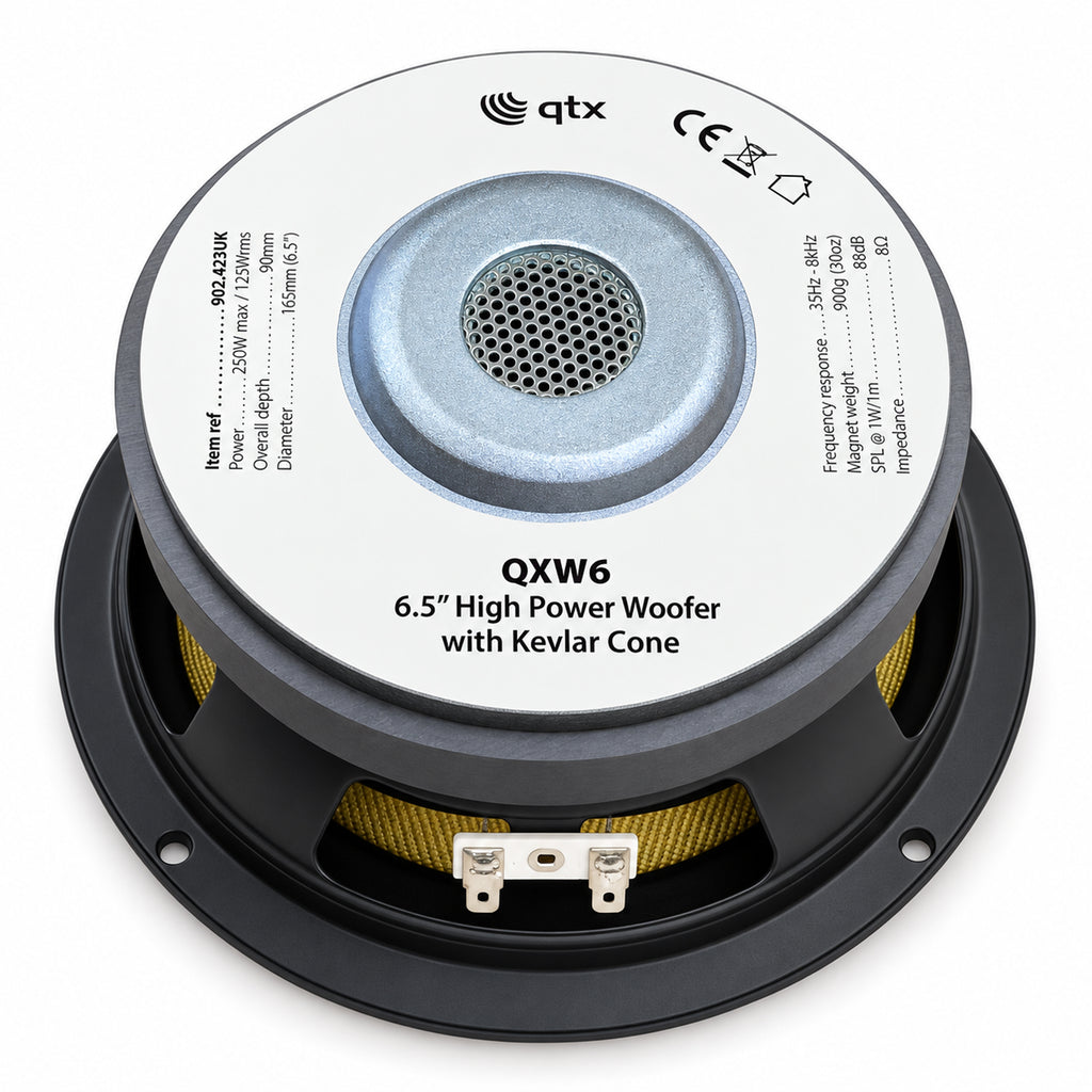 Pair of Aramid Fibre Cone 6.5" Chassis Speaker 125W 8 Ohm
