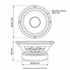 Pair of Aramid Fibre Cone 6.5" Chassis Speaker 125W 8 Ohm