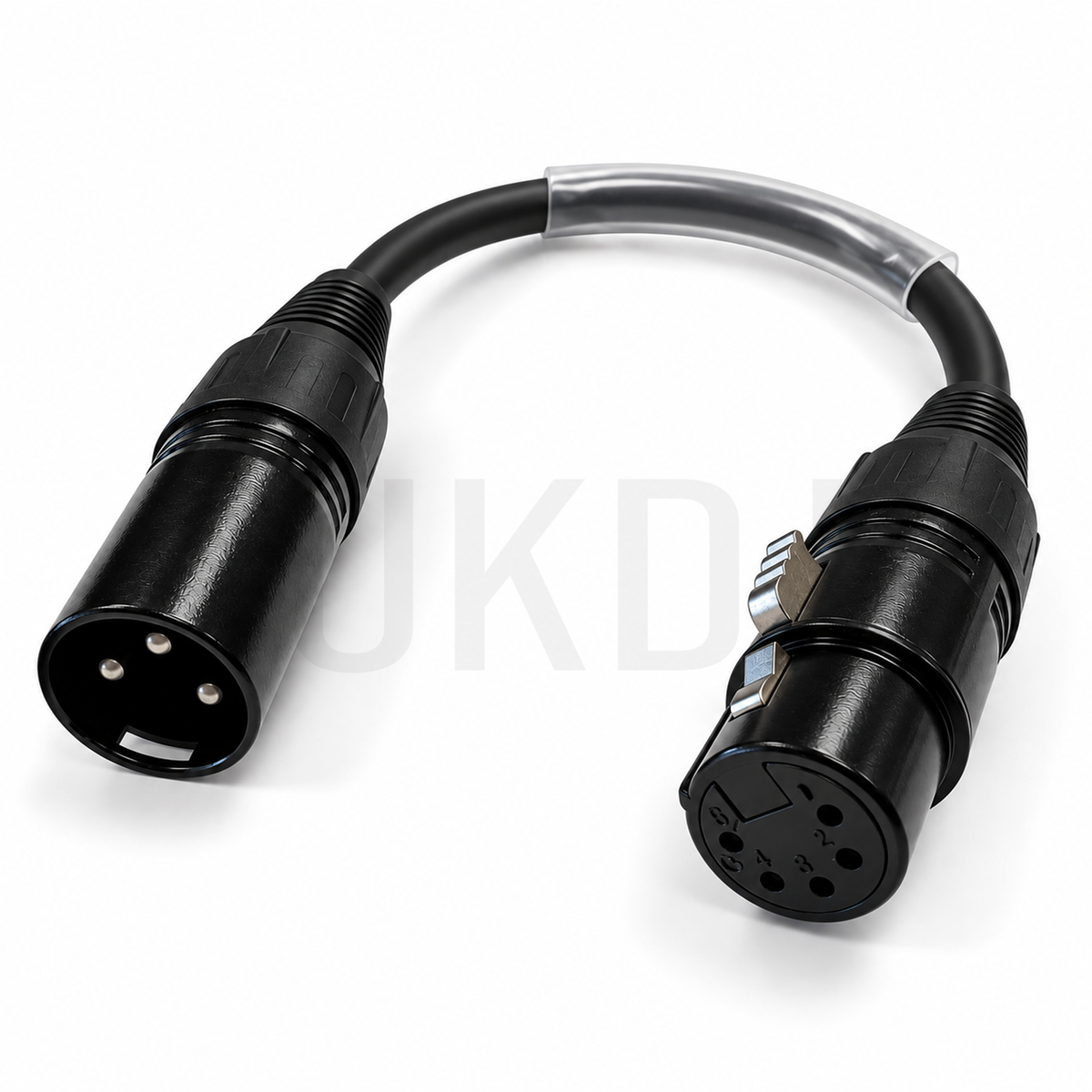5-Pin Female to 3-Pin Male Adaptor DMX Converter