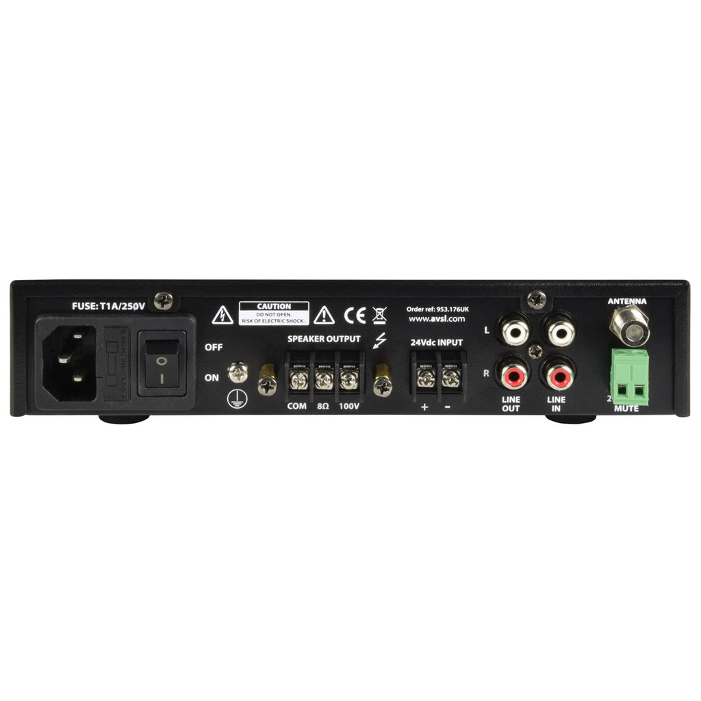 UM Series Ultra Compact Mixer 60W Amplifier 100V or 8 Ohms