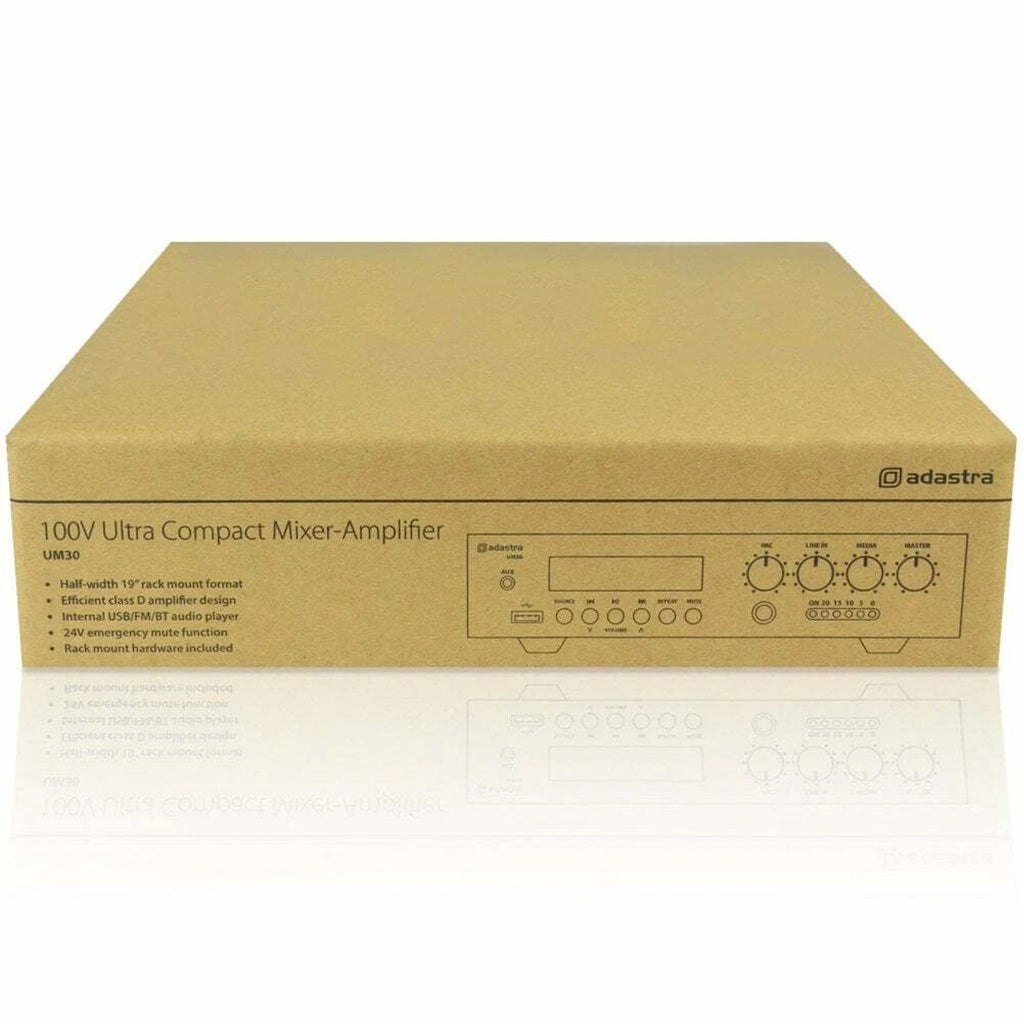 UM Series Ultra Compact Mixer 60W Amplifier 100V or 8 Ohms