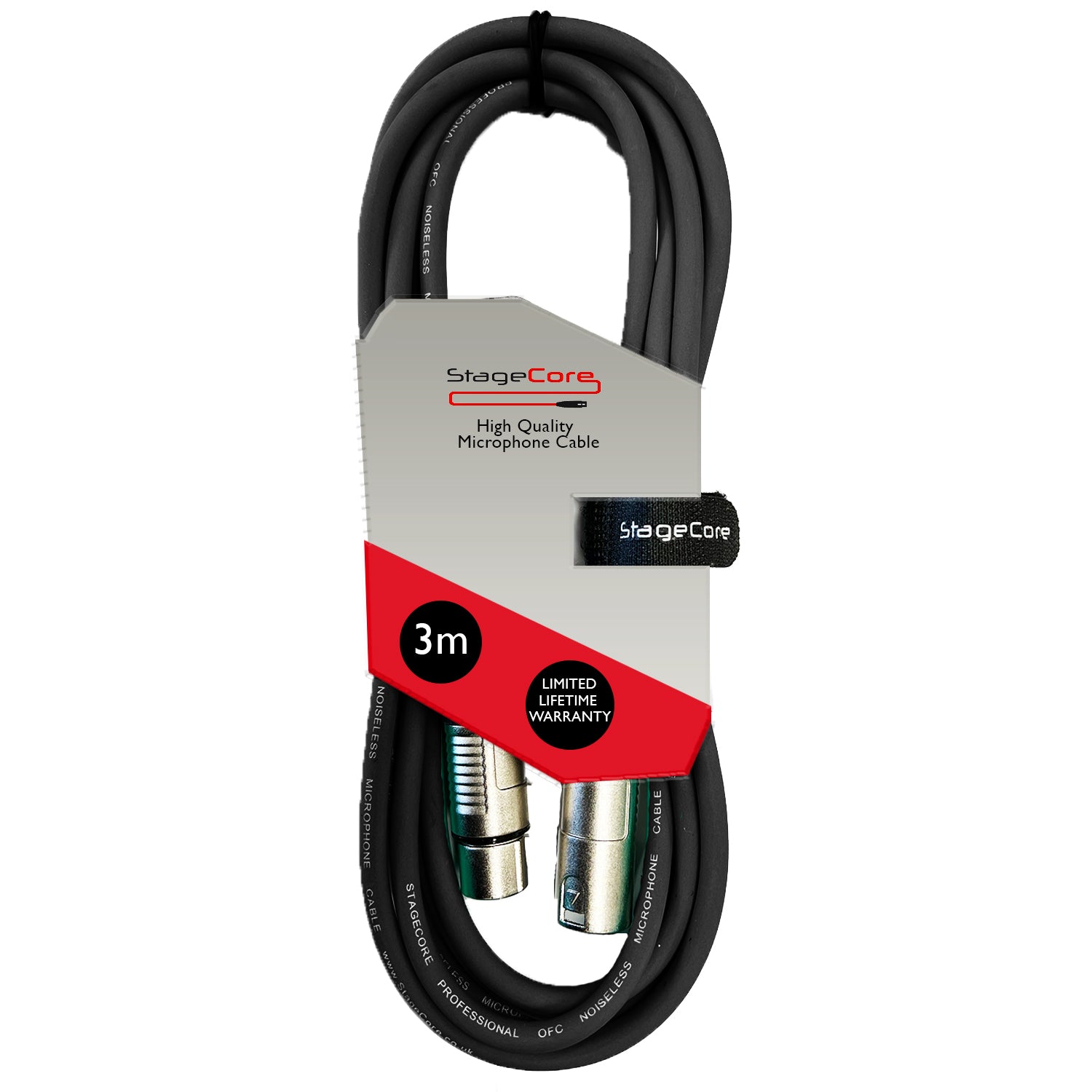 3m Pro Quality Audio Signal Cable / Mic Microphone Leads Coloured