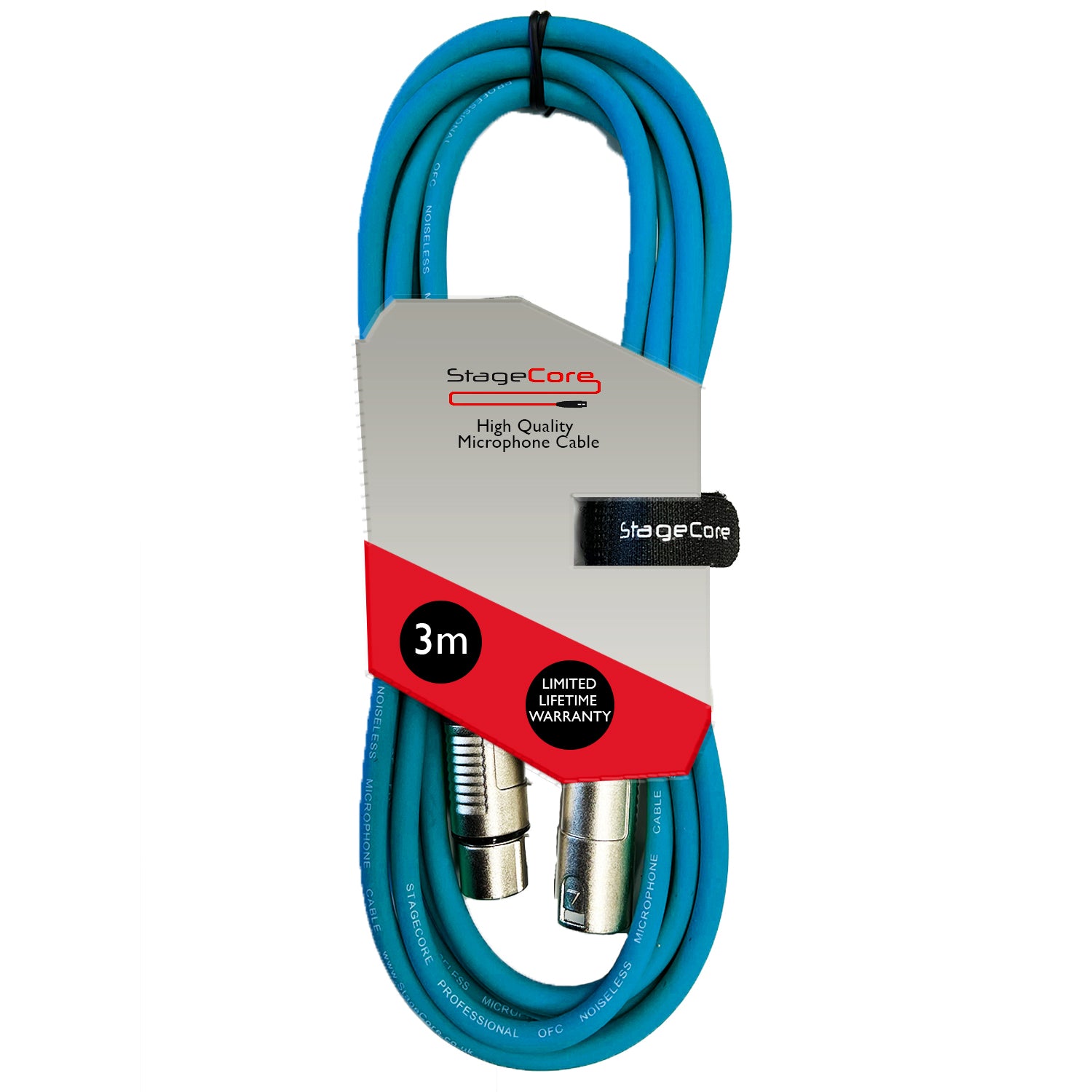 3m Pro Quality Audio Signal Cable / Mic Microphone Leads Coloured