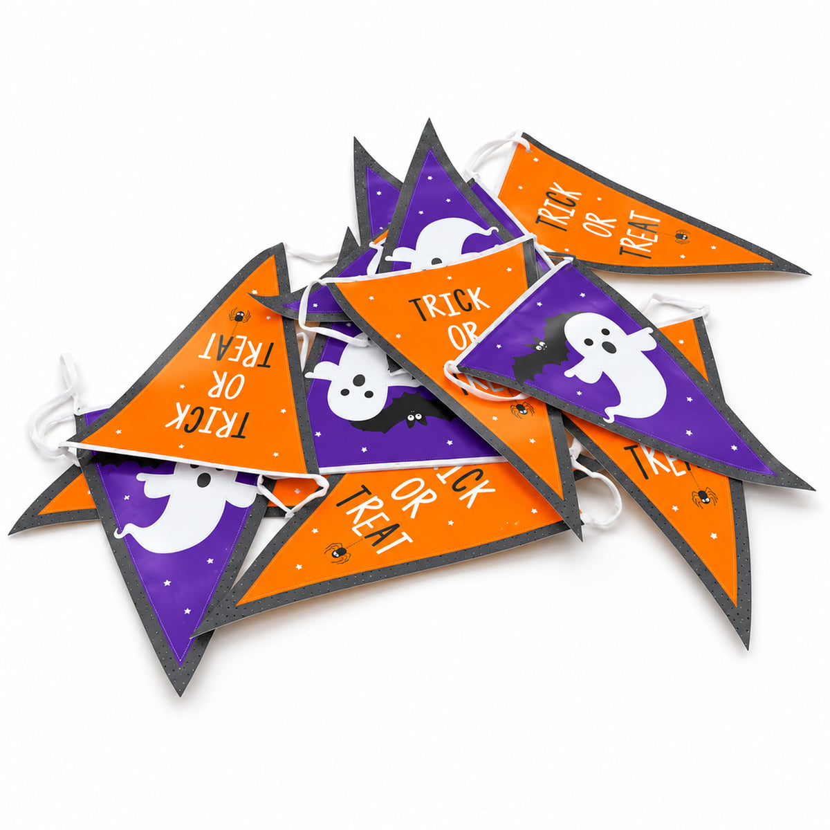 2 Packs Halloween Party 12 Flag Bunting Trick and Treat