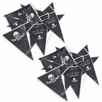 2 Packs Halloween Party 12 Flag Bunting Skulls