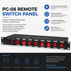 PC-08 Power Panel 8 Switch Control IEC Connection 10A Per Channel