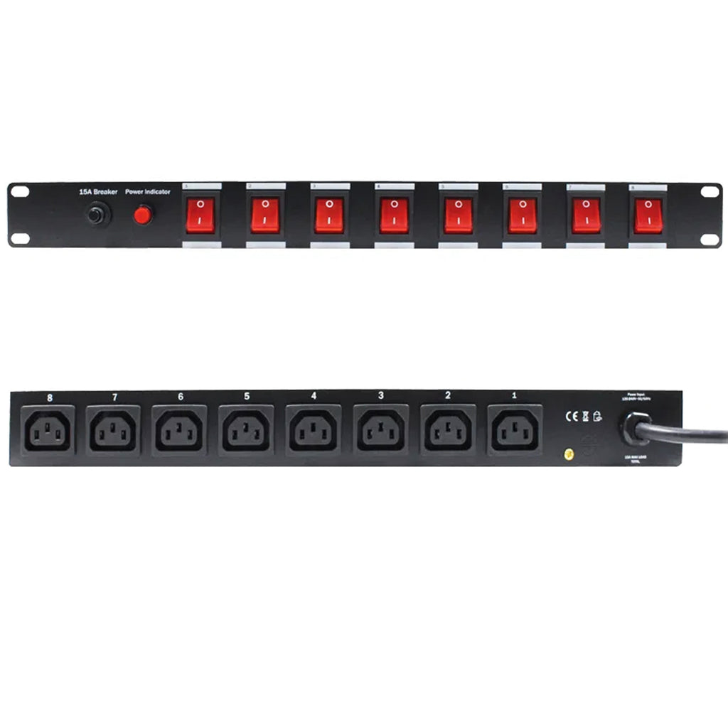 PC-08 Power Panel 8 Switch Control IEC Connection 10A Per Channel