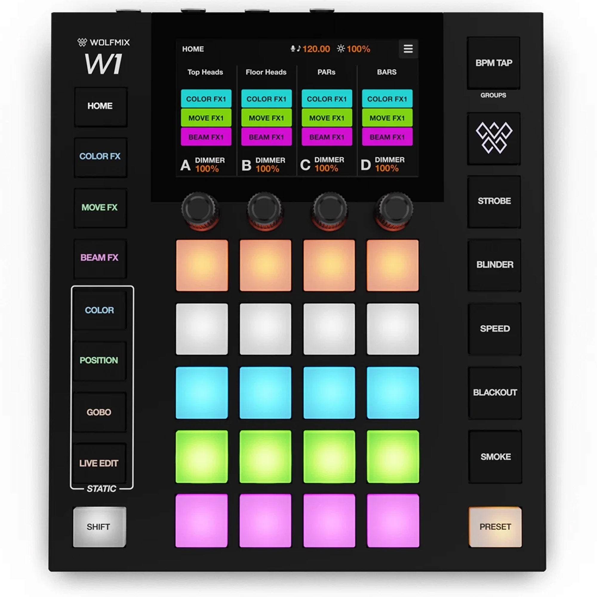 Wolfmix W1 MK3 DMX Live Performance Lighting Controller