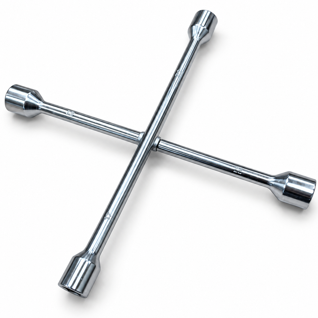 4 Way Universal Wheel Nut Brace Car Van Wrench Cross Spanner