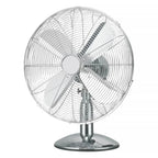 Oscillating Deck Fan in Metal Chrome Finish 3 Speed 12"
