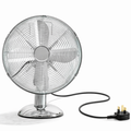 Oscillating Deck Fan in Metal Chrome Finish 3 Speed 12"