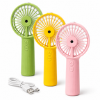 Mini Hand Held Mist Fan With Water Bottle Portable Compact Travel Rechargeable