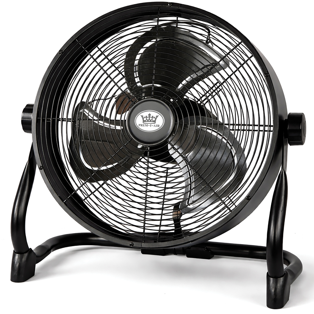 12" Rechargeable Air Circulator Black Wall Floor Fan