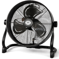12" Rechargeable Air Circulator Black Wall Floor Fan