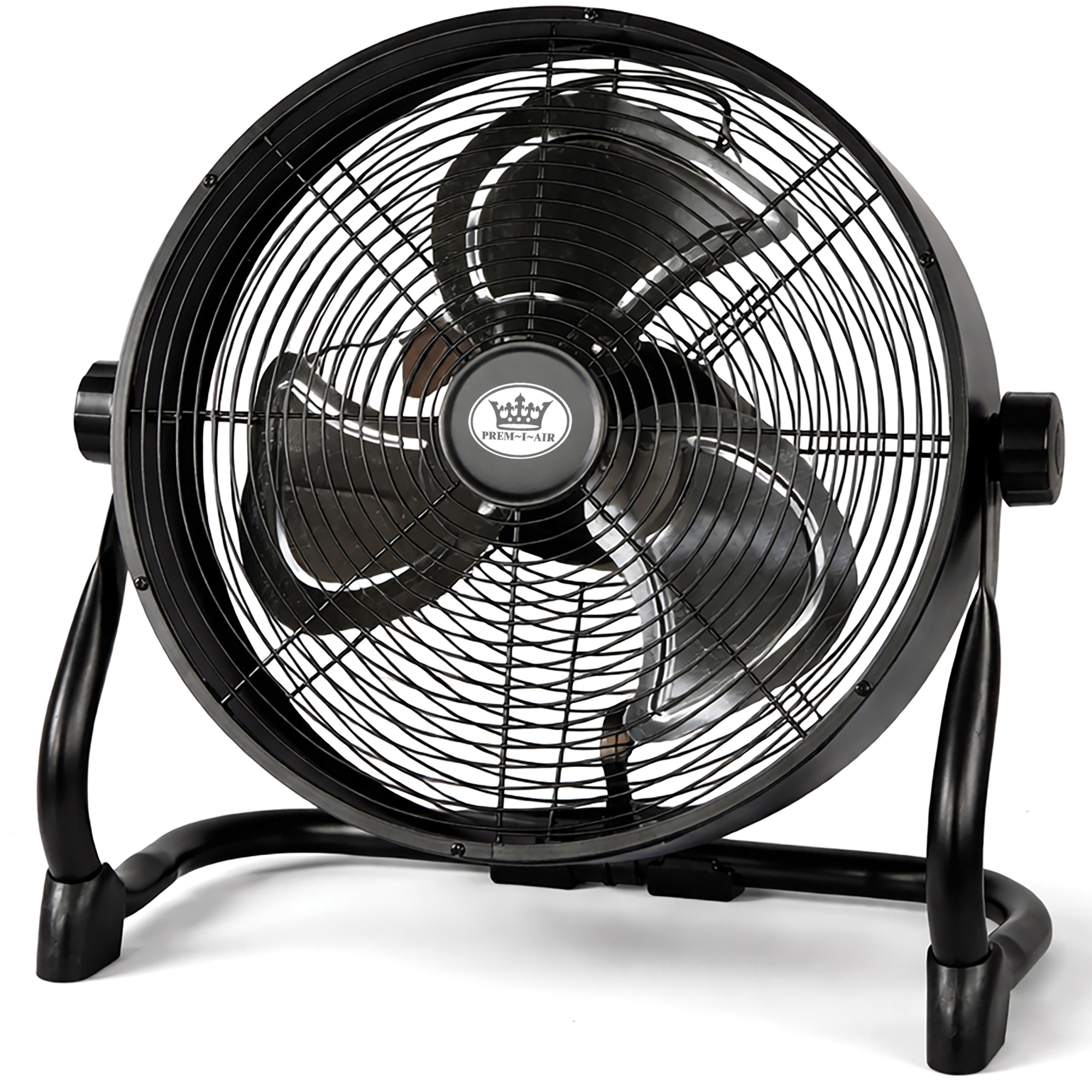 12" Rechargeable Air Circulator Black Wall Floor Fan