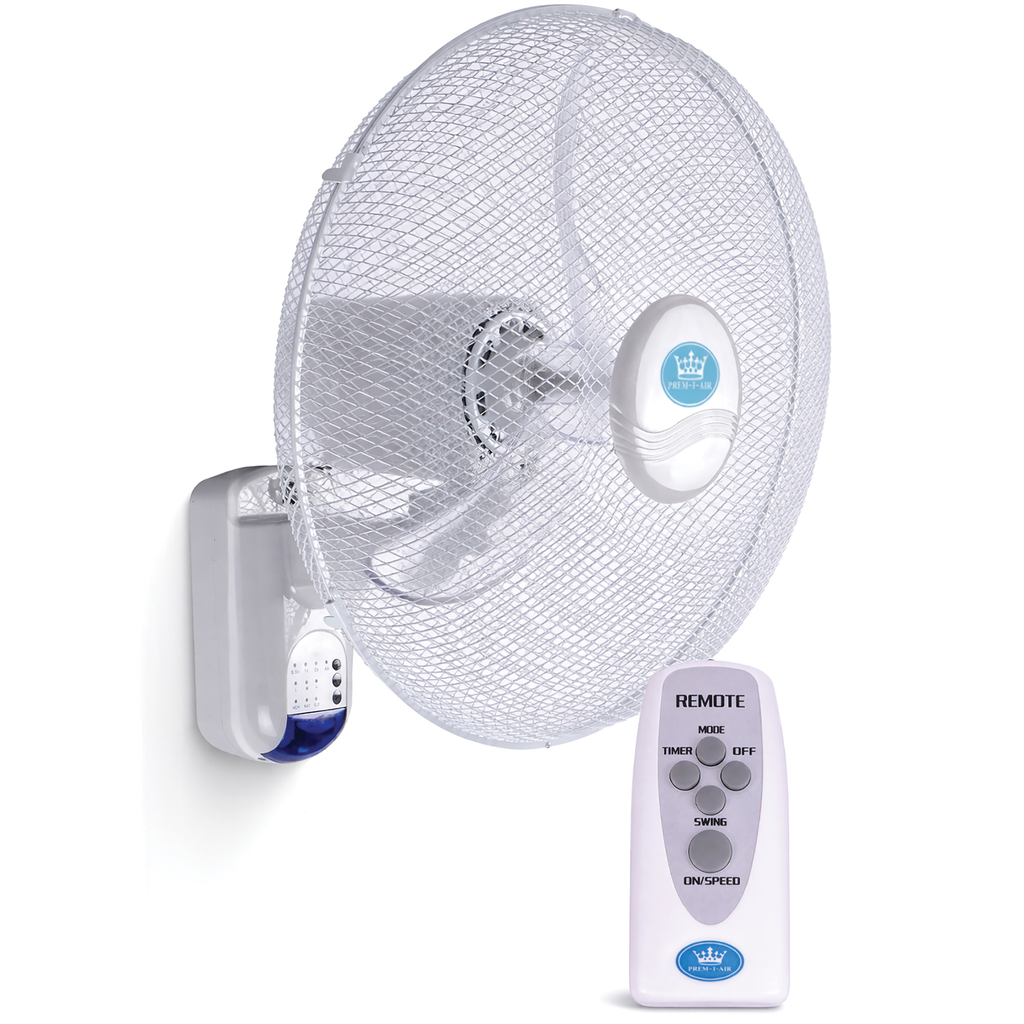 18 inch 3 Speed Oscillating Wall Fan with Remote Control and Timer